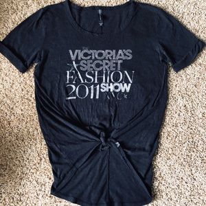 Victoria’s Secret Black Embellished Cotton T-Shirt